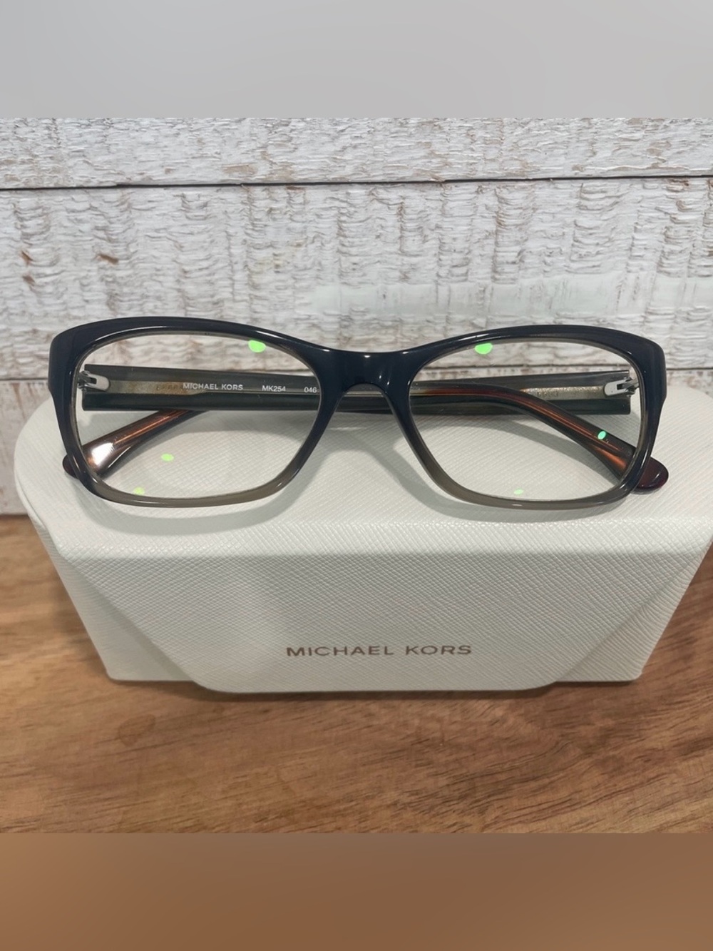 MICHAEL KORS MK254  Square Brown Black Gradient Fade Full Rim Frames 50-17-130